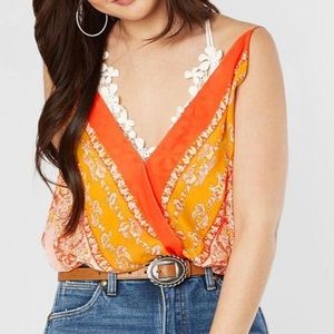 Free People Boarder Babe Bodysuit Summer Sun Combo